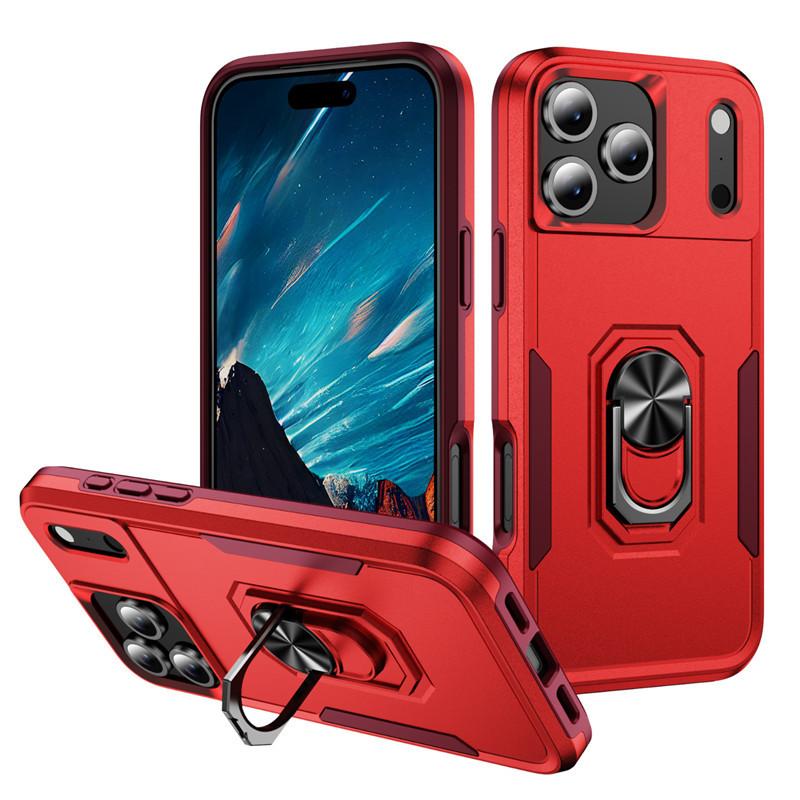 Suitable for IPhone17 Pro Max Mobile Phone Case Apple 16 15 Magnetic Suction Bracket, Anti-drop and Color Contrast Protective Case, All-inclusive.