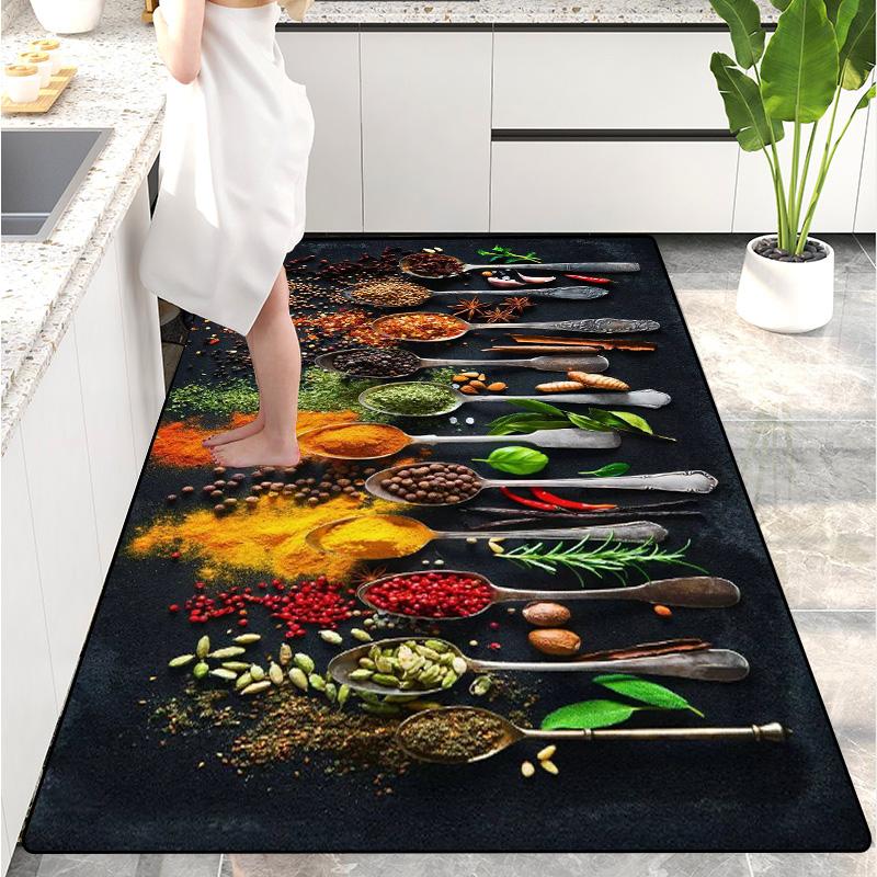 Modern Kitchen Mat Home Entrance Doormat Hallway Bedroom Living Room Decoration Floor Carpet Balcony Bathroom Long Rug