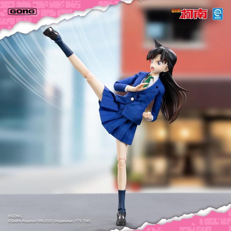 Genuine Detective Conan Edogawa Conan Mouri Ran Cloth Gown Mobile Doll Action Figure Anime Handmade Doll Ornament Gift
