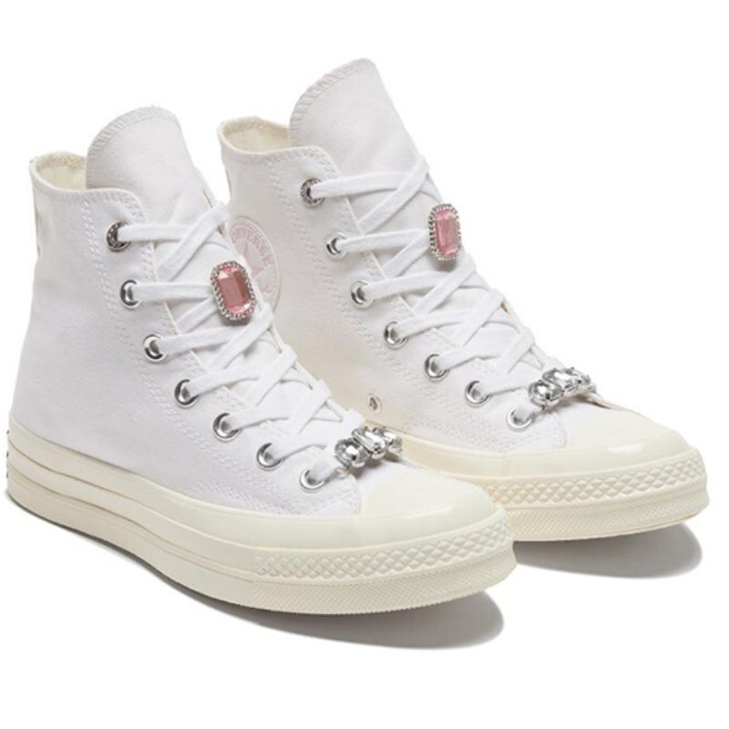 Converse Chuck Taylor All Star 1970s Trendy Versatile Everyday High Top Canvas Shoes Unisex White
