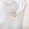 Floral Zircon Inlaid Hollow Luxury Earrings - Exquisite Korean Style