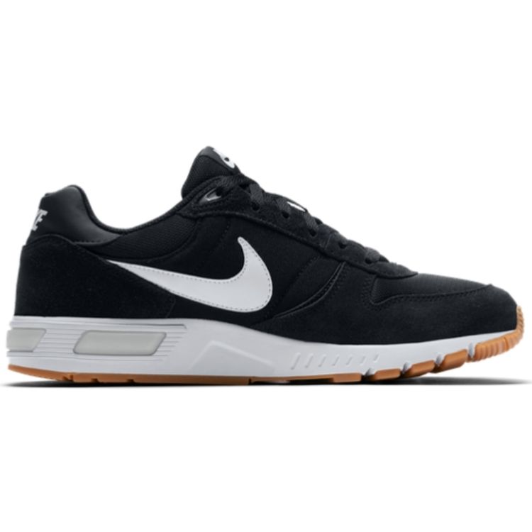 Nike Classic Logo Comfortable Versatile Mesh Shock Absorption Non-Slip Breathable Low-Top Marathon Running Shoes Men Sneaker Black White 644402-006