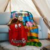 Personalized Custom Name Blanket - Barbapapa Print Design,Blanket for Sofa,Bed,Travel,Camping - Soft and Warm, Great Gift