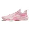 Zapatillas de Baloncesto Li Ning Cómodas Resistentes a la Abrasión Transpirables de Caña Baja para Hombre Rosa ABPU007-4