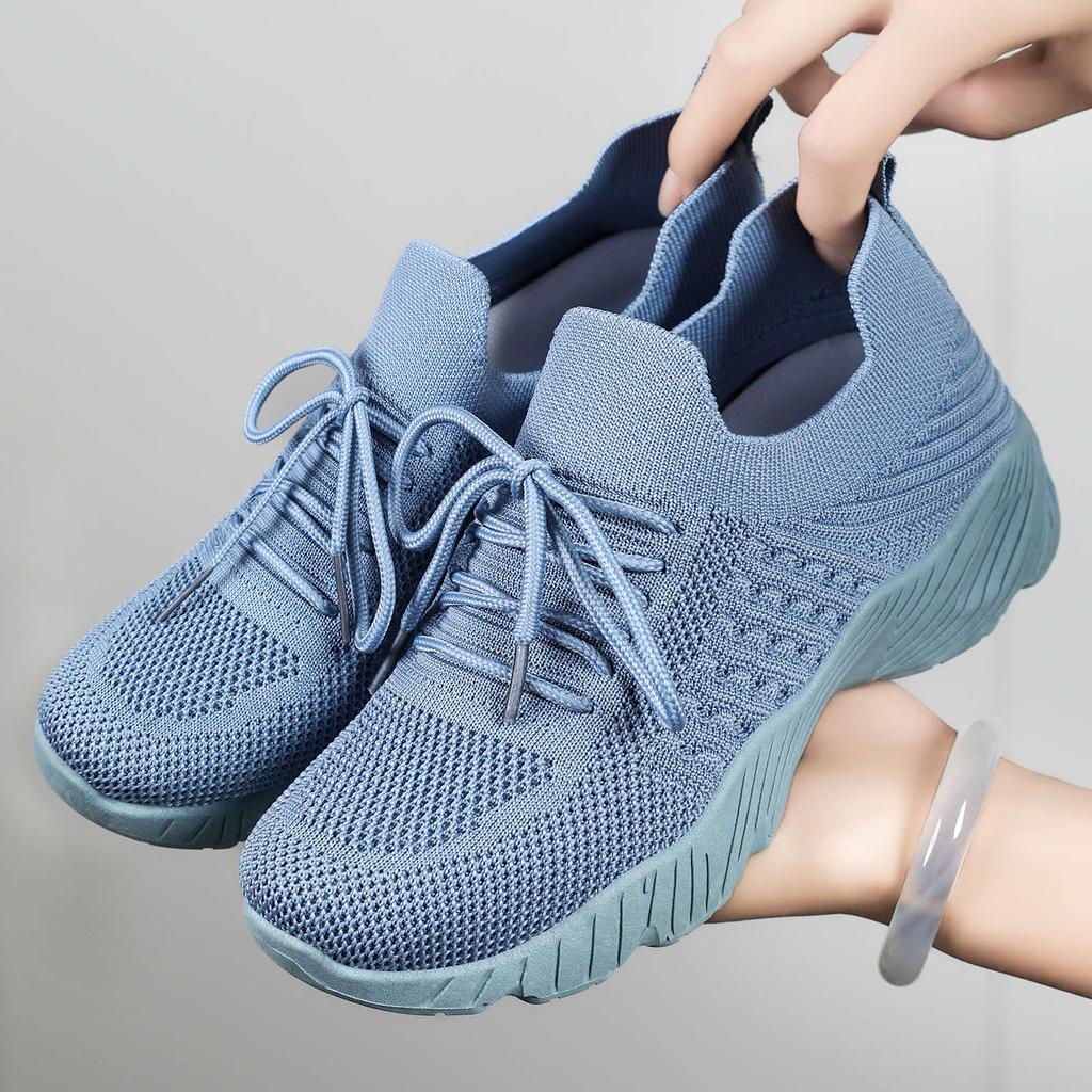 Mesh Breathable Women Casual Sneakers Lace-up Vulcanized Shoes Ladies Platform Sneakers Female Shoes Plus Size Zapatos De Mujer