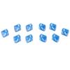 10 Stück 10-seitige Würfel mit weißen Zahlen Weise Lehrwürfel für Spiele Bildung Unterhaltung Blau