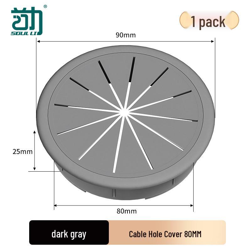Office Desk Wire Grommet: Decorative Cover for Cable Management (50mm)