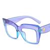 Occhiali da Donna Anti Luce Blu Moda Personalità Retro Montatura Quadrata Grande Occhiali Semplici Studente Quotidiano Pendolarismo Occhiali da Street Style Occhiali