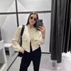 2026 Spring Women's Stand Collar Jacket with Large Pockets, Minimalist Solid Color Casual Coat for Daily Streetwear, Lightweight Outerwear