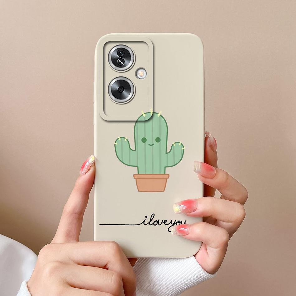 Case For OPPO A79 A2 5G Flower Soft Liquid Silicone Camera Lens Protection Phone Shockproof Back Cover For OPPO A79 A2 Funda