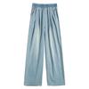 Women's Blue Wide-Leg Drape Jeans