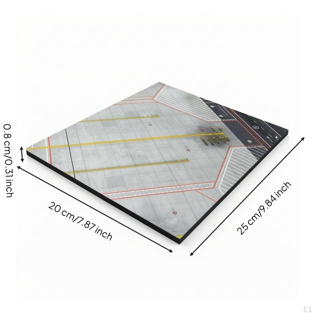 Airplane Display Base with Taxiway Wooden Airport Apron Board Realistic
