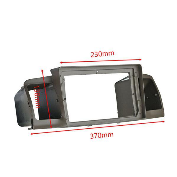 1pc Gray 9" 2Din Car Audio Panel Frame Adapter