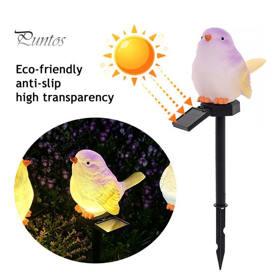 Waterproof Outdoor Lawn Decoration Lights Solar Bird Garden Light, Figurine Pathway Decorative Stakes for Flower Beds Stake LED Lamp Patio Yard