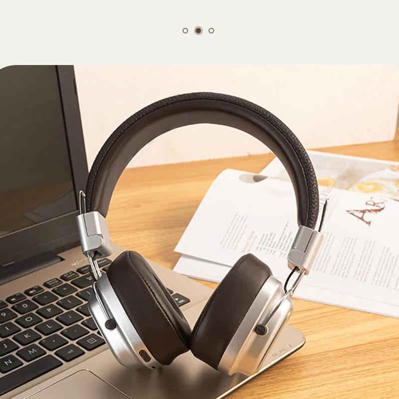 Retro Trendy Wireless Headphone Bluetooth 5.3 Long Battery Life Stereo Music Sport Foldable OverEar Headset with Noise Reduction RGB Light