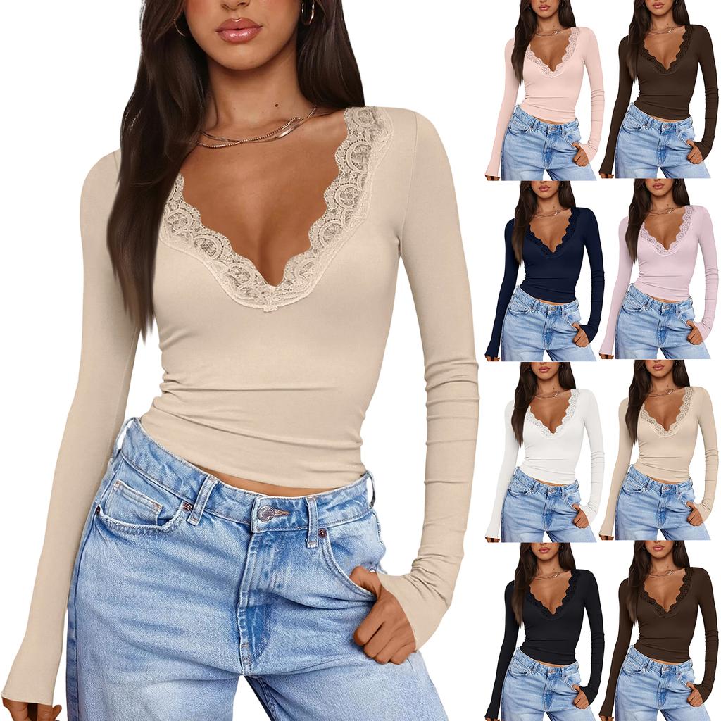 Women Long SleeveTops Slim Fit Top
