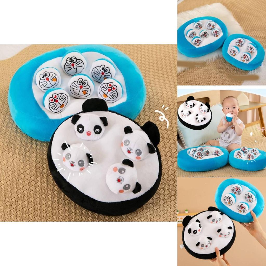 Frühkindliches Karotten-Stofftier Für Kinder Mit Entzückenden Panda- Und Doraemon-Designs Und Kurzem Plüschstoff