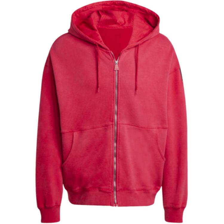 adidas Men s Washed Red American Vintage Zip-Up Hoodie JD0660 M
