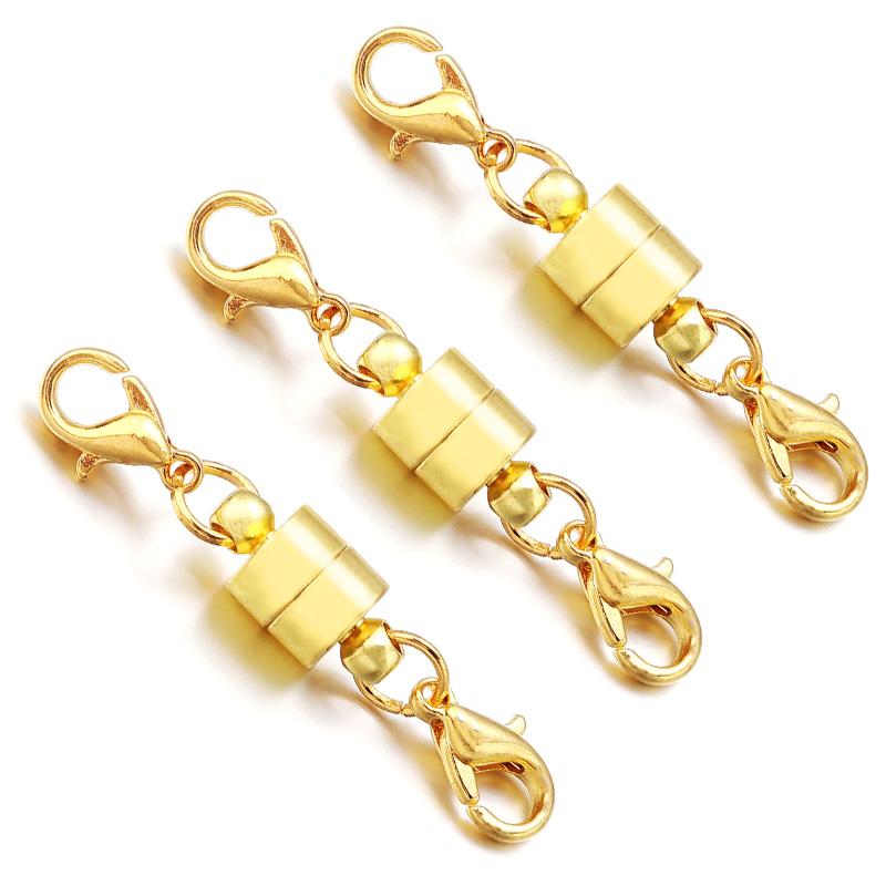 

5pcs/lot New Magnetic Clasps Buckle Fasteners Accessories For Jewelry Making Magnet End Clasp Connectors золотой