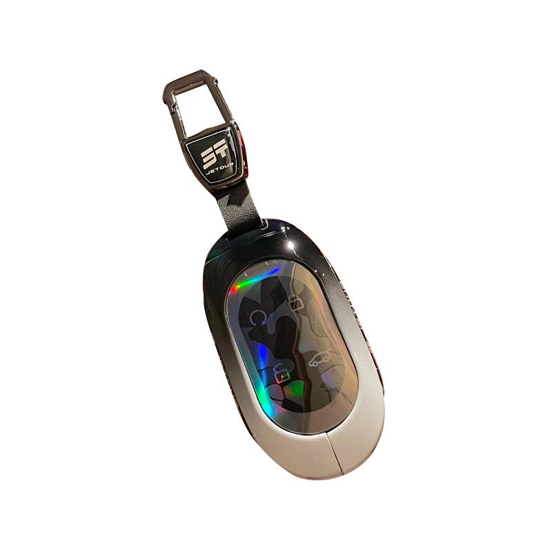 Chery Jetour Shanhai L9/L7 Hybrid 2025 Key Cover: Colorful Black & White Protective Shell with Buckle