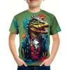 Jungen Kinder Kleidung 3D Druck Cartoon Dinosaurier Grafik T-Shirts Mode Sommer Streetwear Rundhals Kurzarm T-Shirts für Jungen