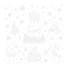 Christmas Static Window Clings with Snowflakes and Santa, Holiday Window Decorations for Home and Storefront