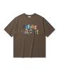DIVINE DISTANCE Collage Piece T-Shirt [Brown]