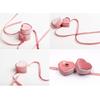 Cute Heart Shaped Jewelry Container Love Inspired Velvety Jewelry Box with Bowknot Rings Collection Case for Women