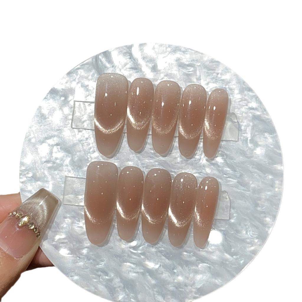 Handmade Daily Versatile Simple Style Ice-transparent Smile Cat Eye Yuedong Removable Wearable Armor