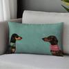Yousheng Plush Dachshund Pillow Cover Cartoon Dog Throw Pillow Case Home Living Room Bedroom Sofa Bed Decorative Rectangle Cushion Cover