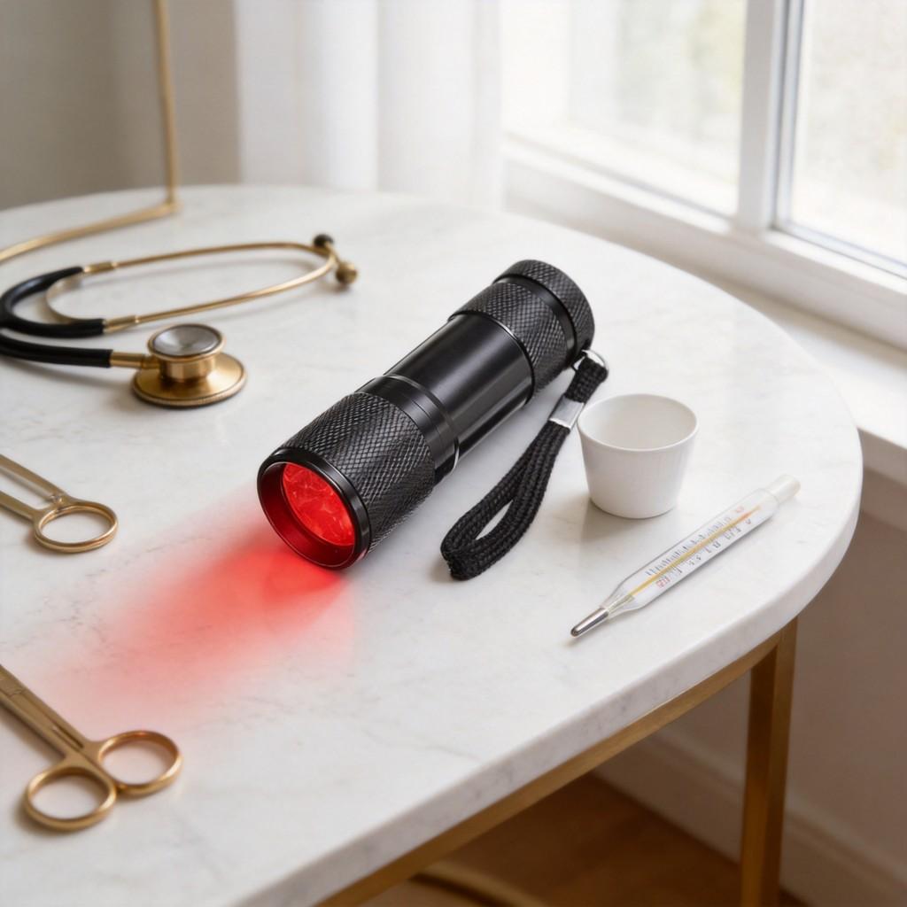 Linterna Portátil de Luz Roja Infrarroja con LED para Imagenología Vascular y Uso Médico