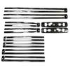 CGP Seat Rail Slide Rail Stainless Steel Hairline Design for 40 Series Alphard and Vellfire Covers, Garnish, 10-Piece Set, Finish, Black,