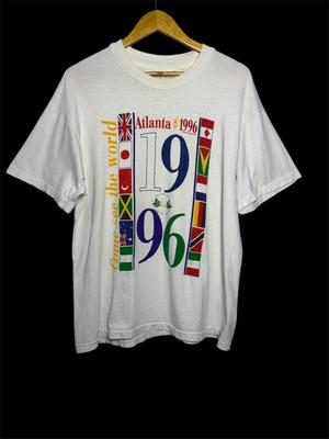 Vintage 90er Atlanta 1996 Olympische Spiele Promo T-Shirt Große Größe