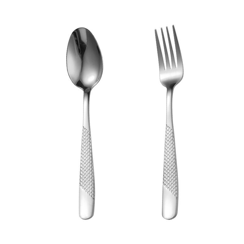 Star Diamond Stainless Steel Cutlery Set: High-end Steak Knife, Fork, Spoon, Tea Spoon, Tea Fork for Western Cuisine