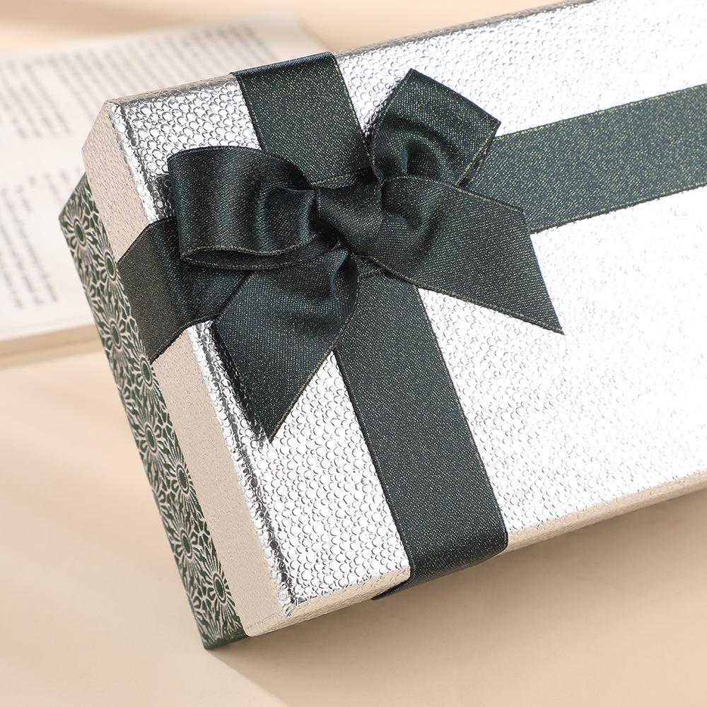 Velvet Ribbon Bow Gift Box for Holiday Packaging, Jewelry, Perfume, or Lipstick.