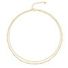 18K Gold European & American Modern Titanium Clavicle Necklace with Circle Pendant
