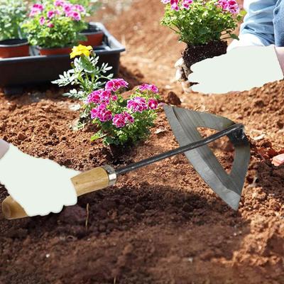 Garden Hoe Sharp Agriculture Ranch Tools Handheld Weeding Rake for Digging Plowing Planting Ditching