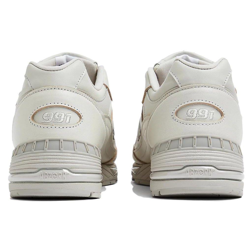 New Balance 991 Made in England Contemporary Luxe Men Sneakers White Light-Grey Moonbeam M991OW