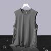 Men's Plus Size Ice Silk Sleeveless Quick-Dry Crew Neck Tank Top - Casual Loose Summer Sportswear