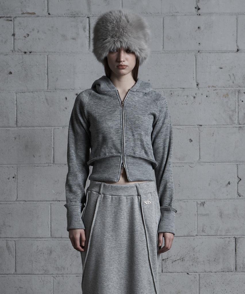 ARCLIVE Winter Knit Zip-Up (Melange Gray)