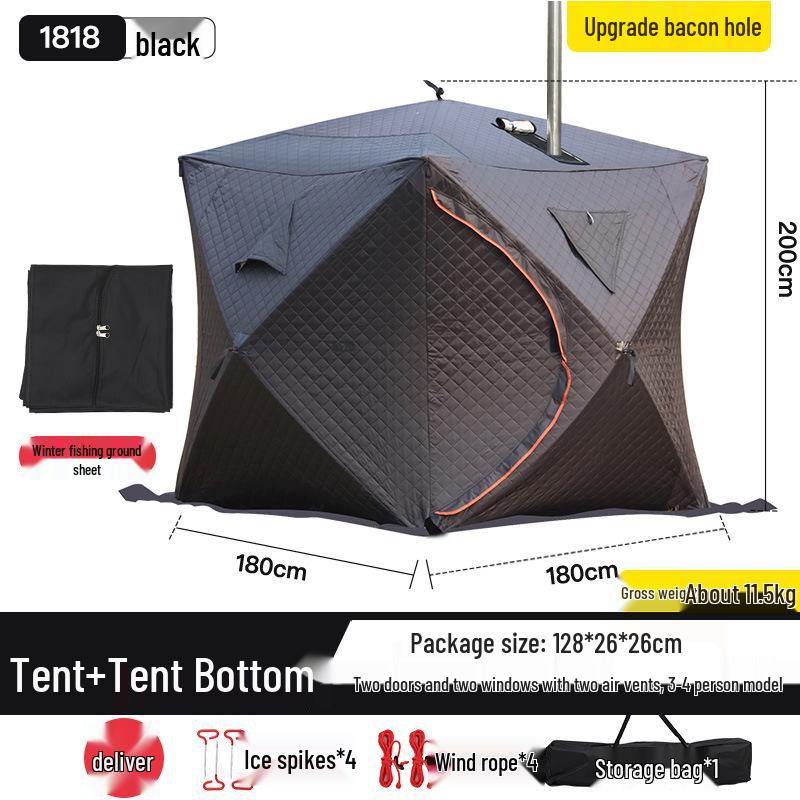 Pentagonal Winter Outdoor Sauna Tent: Portable Steam & Sweat Box for Ice Fishing and Medicinal Bath.