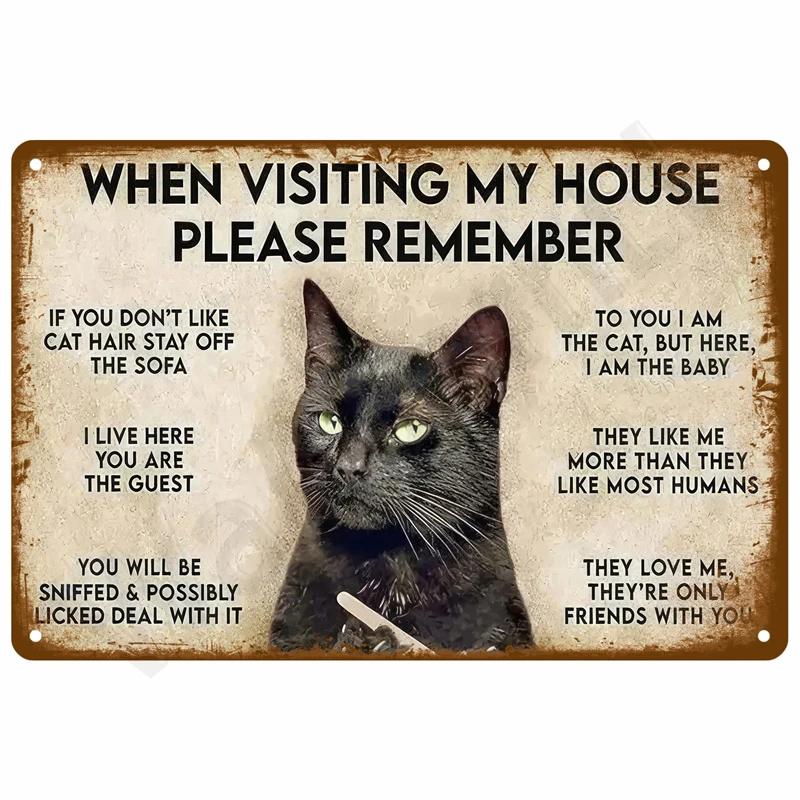 Vintage Metal Plate Tin Sign Plates Bar Retro Metal Sign Wall Art Mural Aesthetic Room Home Decor Items Poster Garage Decorat