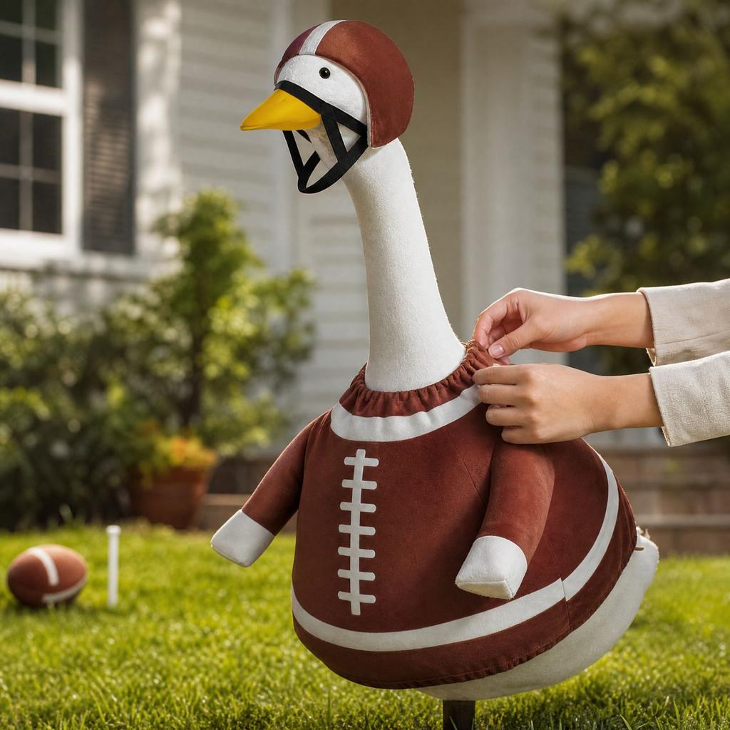 Football Costume Set for 23 Inch Outdoor Statue - Holiday Dress Up Clothes for Yard Decoration