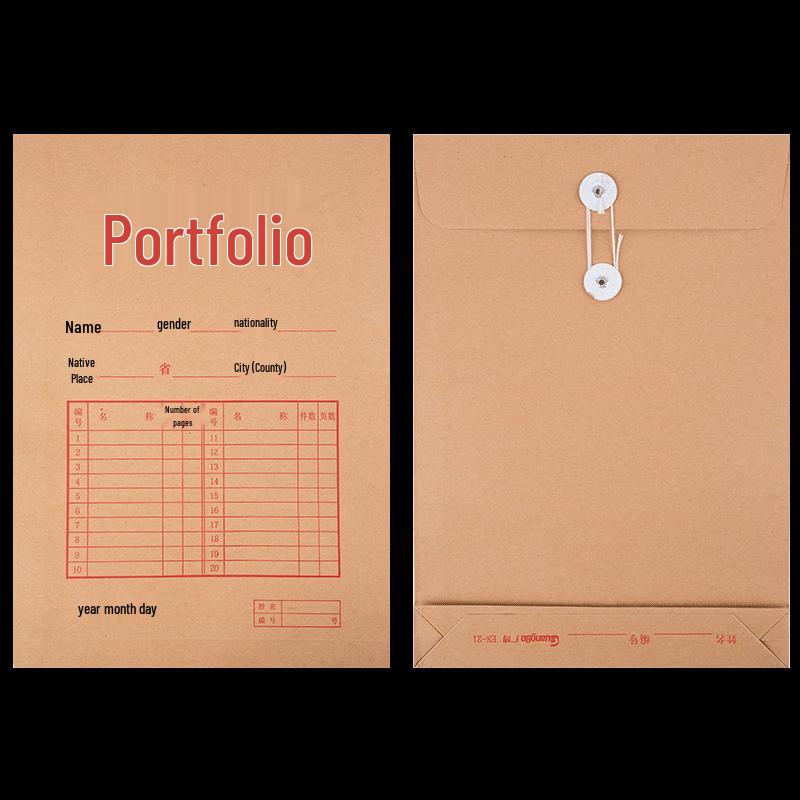 GuangBo W48153 A4 Kraft Paper Document Bags