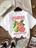 Guavas Fruit From Farm Hand Picked Print TShirts Women Summer ONeck Tee Shirt Cotton AllMatch Short Sleeve Oversized Clothing