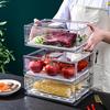 PET Refrigerator Storage Box S/L Fridge Produce Container  For Berry Storage