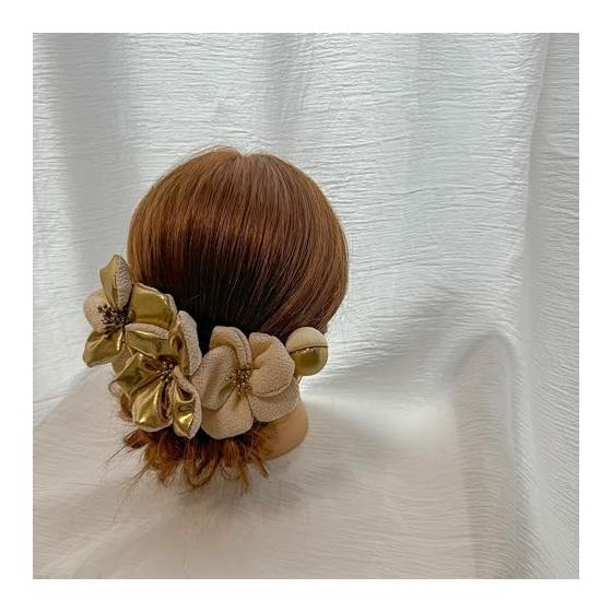 Chirimen Fabric Hair Ornaments for Coming-of-Age Ceremony, Tsumami Zaiku, Bridal, Tamakanzashi, Japanese Attire, Graduation, Wedding, Head Dress,
