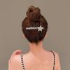 Pentagram Star Invisible Extra Hair Holder Acrylic Broken Hair Comb Rhinestone Star Hair Comb  Lady