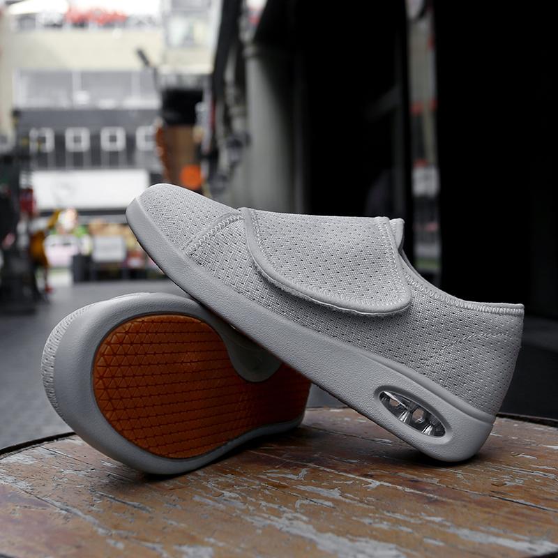 

Кроссовки женские ортопедические широкие ноги опухшие походные повседневные туфли с регулировкой выворота большого пальца мягкие удобные диабетические женские туфли 39 серый