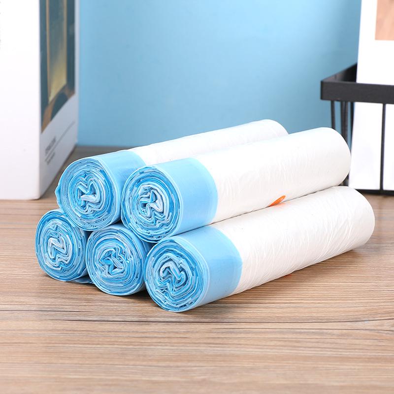 Thick White Drawstring Garbage Bags - Large Roll, Free Shipping